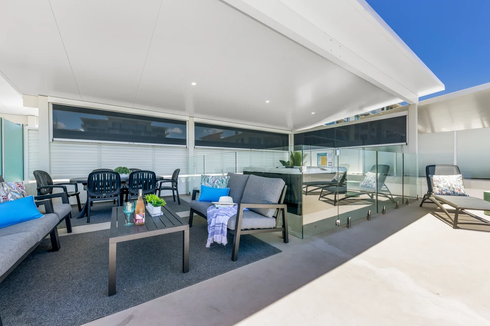 Apartment 20, covered rooftop lounge